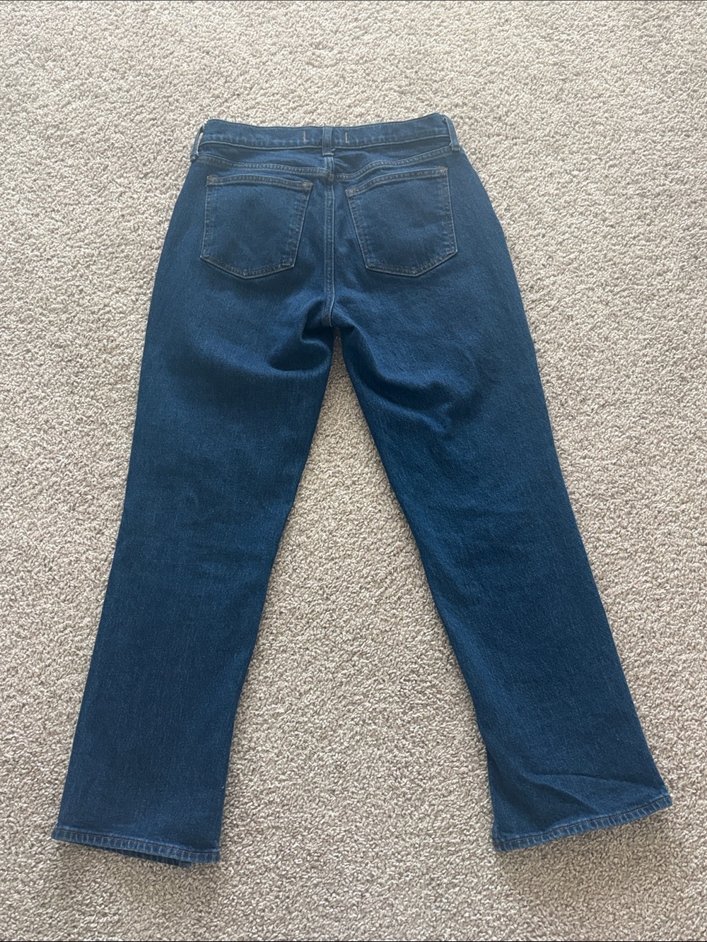 Abercrombie & Fitch Mid-Rise 90's Straight Dark Blue Jeans - Picture 7 of 9